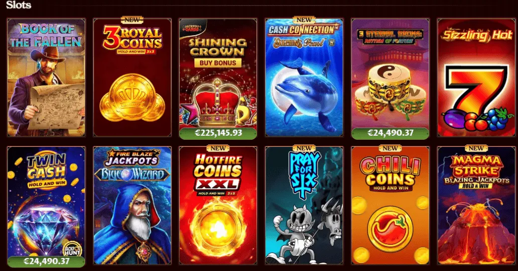 Casoola Slots — Hold & Win & Megaways Titels