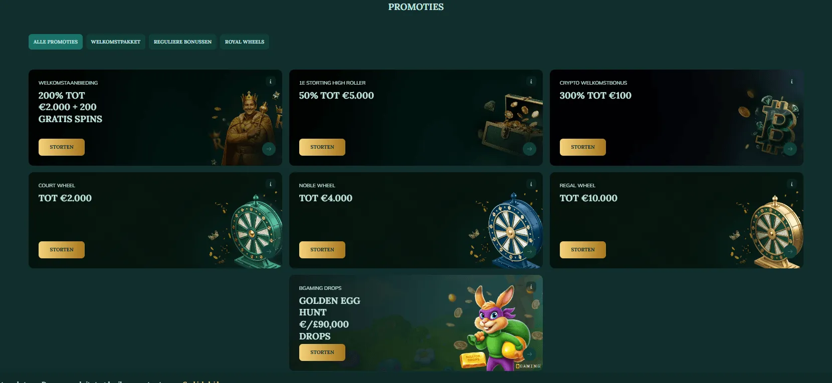 Bonussen Royalen Casino — Welkomstaanbieding & Cashback